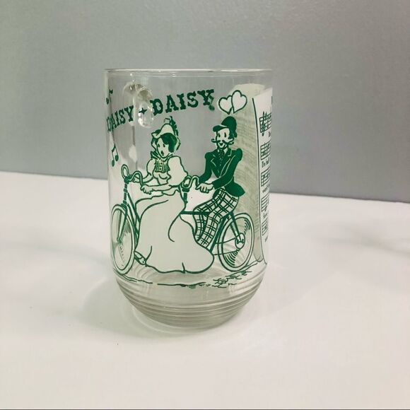 vintage hazel atlas old time music clear beer mugs 5 inch 3 included - Picture 4 of 9